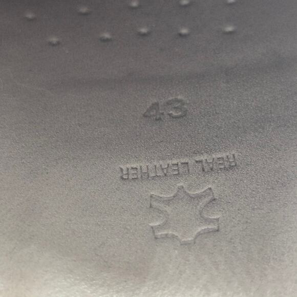 Ecco Jack Shoes Men 43 Grey Nubuck Leather Lace Up Comfort Sneaker 9-9.5 US - Picture 4 of 7